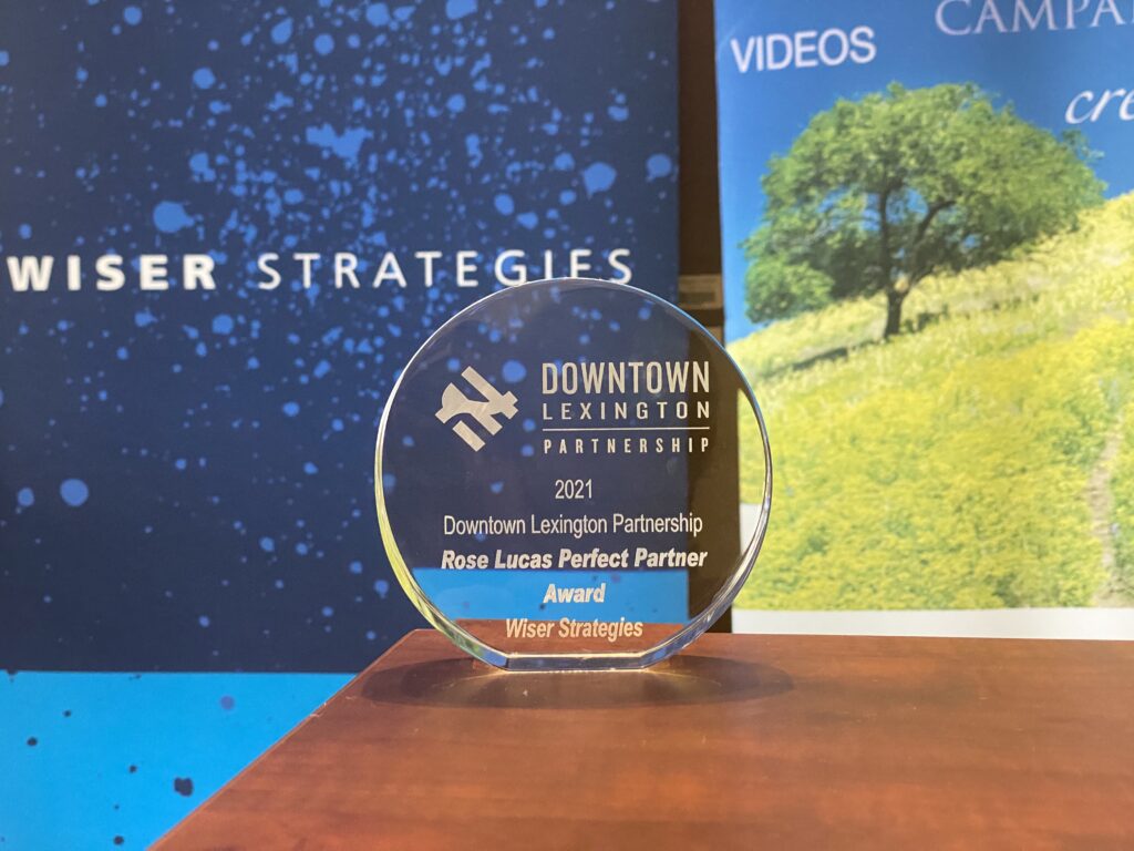 Wiser Strategies wins Downtown Lexington Partnership Rose Lucas Perfect Partner Award
